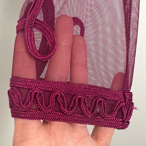 JS Collections Soutache Embroidered Midi Dress Fuchsia sz 2 Cocktail Wedding - Picture 7 of 12